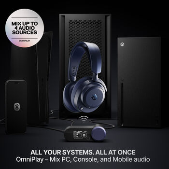 SteelSeries Arctis Nova Pro Omni þráðlaus leikjaheyrnartól - Blá
