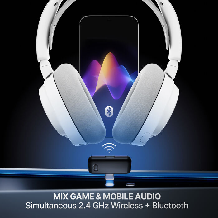 SteelSeries Nova 7 Gen 2 þráðlaus leikjaheyrnartól - Hvít