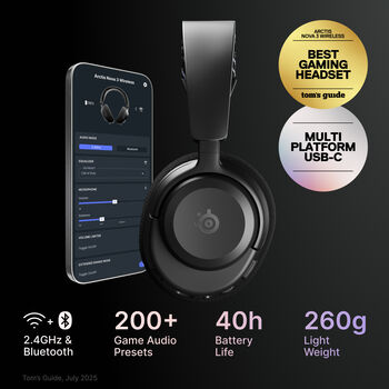 SteelSeries Arctis Nova 3 þráðlaus leikjaheyrnartól fyrir PC - Svört