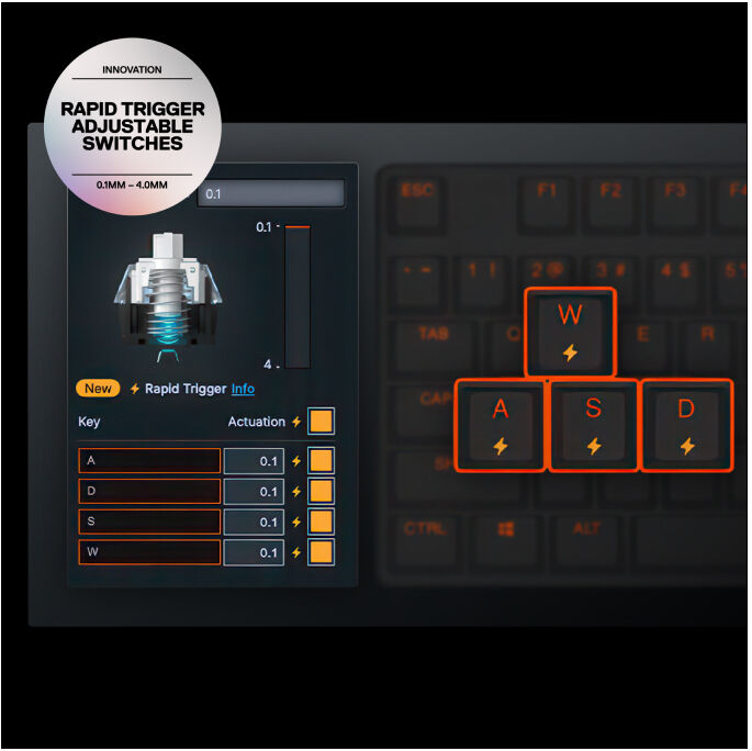 SteelSeries Apex Pro Mini Gen 3 leikjalyklaborð - Svart