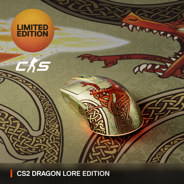 Steelseries þráðlaus leikjamús - CS2 Dragon Lore