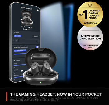 SteelSeries Arctis Gamebuds leikjaheyrnartól - Svört