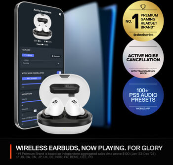 SteelSeries Arctis Gamebuds leikjaheyrnartól - Hvít