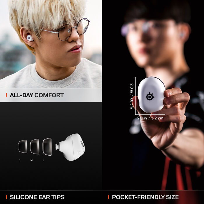 SteelSeries Arctis Gamebuds leikjaheyrnartól - Hvít