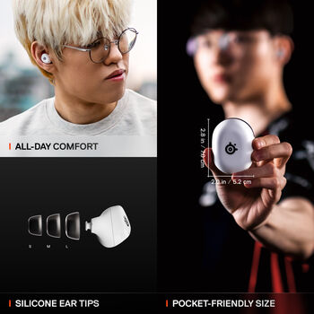 SteelSeries Arctis Gamebuds leikjaheyrnartól - Hvít