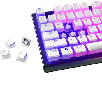 SteelSeries PrismCaps takkar - Hvítir