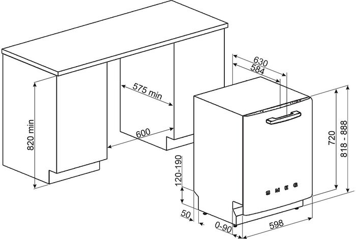 Smeg uppþvottavél STFABBL3 - Svört