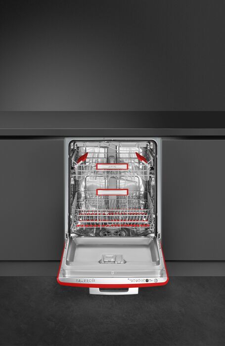 Smeg uppþvottavél STFABRD3 - Rauð