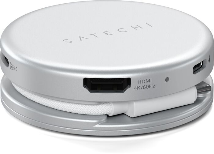 Satechi OntheGo 5-í-1 USB-C tengikví - Silfur