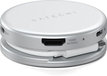Satechi OntheGo 5-í-1 USB-C tengikví - Silfur
