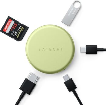 Satechi OntheGo 5-í-1 USB-C tengikví - Limegrænt