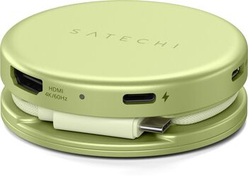 Satechi OntheGo 5-í-1 USB-C tengikví - Limegrænt