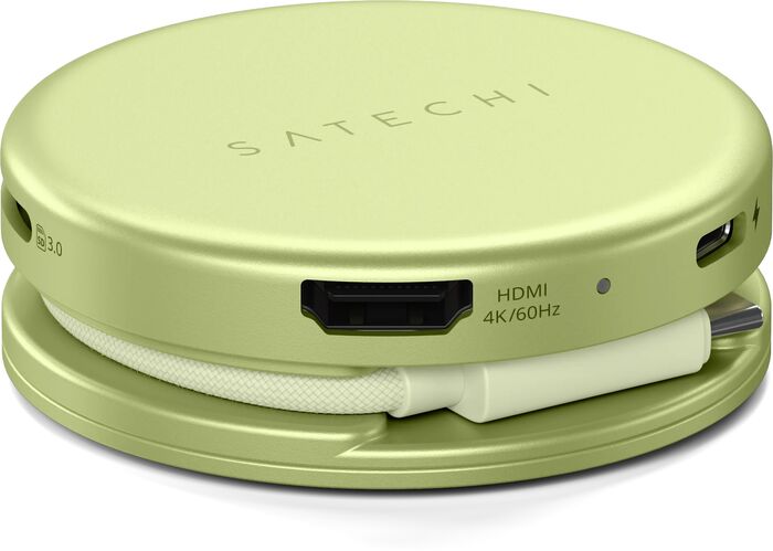 Satechi OntheGo 5-í-1 USB-C tengikví - Limegrænt