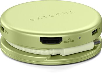 Satechi OntheGo 5-í-1 USB-C tengikví - Limegrænt
