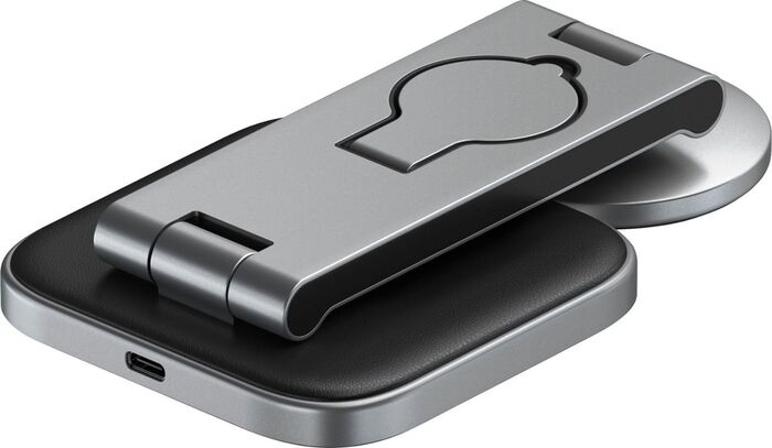 Satechi 3-í-1 Qi2 þráðlaus hleðslustandur - Grár