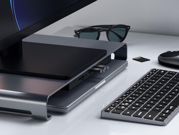 Satechi XL skjástandur m. USB-C tengikví - Grár