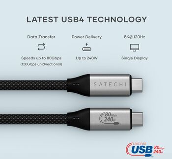 Satechi USB 4 snúra - 1,2 metrar