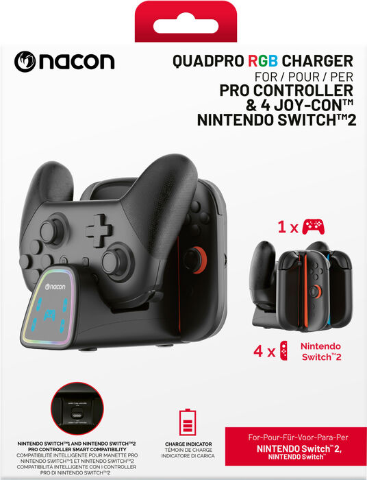Nacon hleðslustöð fyrir Joy-Con stýripinna (SW2)