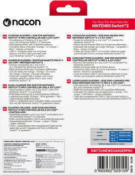 Nacon  hleðslustöð fyrir Joy-Con stýripinna (SW2)