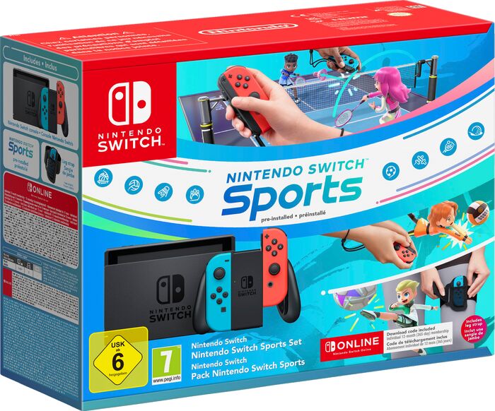 Nintendo Switch + Switch Sports - Svört