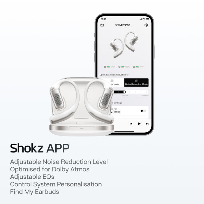 Shokz OpenFit Pro heyrnartól - Hvít