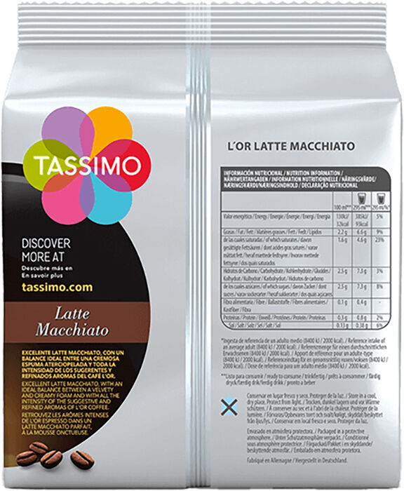 Tassimo L'Or Latte Macchiato kaffi - 16 hylki