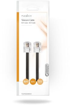 Nedis RJ11 í RJ11 símasnúra - 5 metrar 