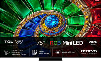 TCL 75" RML7 RGB-MiniLED snjalljónvarp (2026)