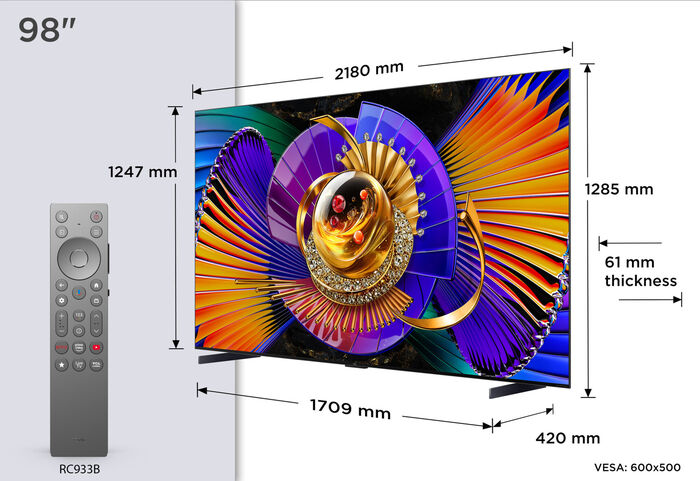 TCL 98" MSQLED85L SQD-MiniLED snjallsjónvarp (2026)