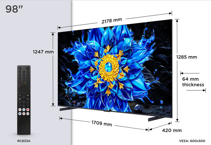 TCL 98" QLED810L QD-MiniLED snjallsjónvarp (2026)