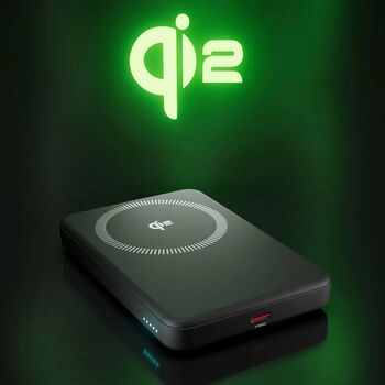 SBS Mag Power Bank Qi2 5000 mAh ferðahleðsla - Svört