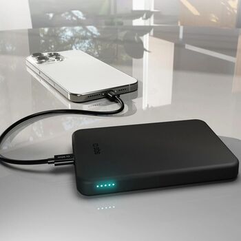 SBS Mag Power Bank Qi2 5000 mAh ferðahleðsla - Svört