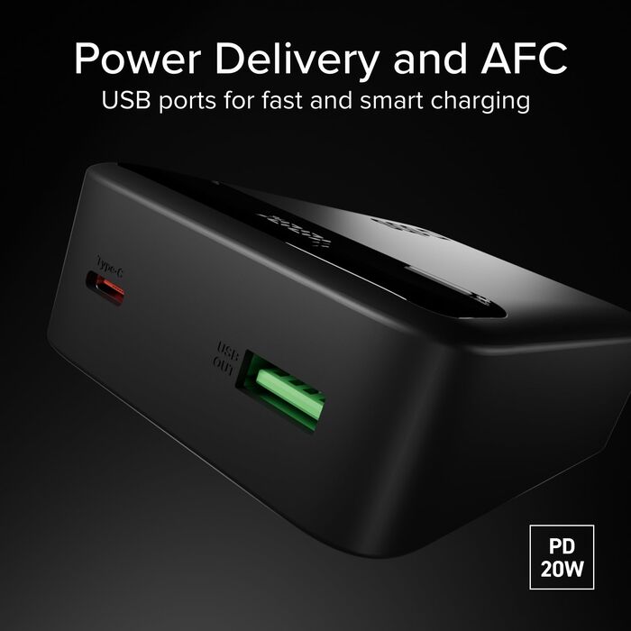 SBS Compact 20.000 mAh ferðahleðsla - Svört