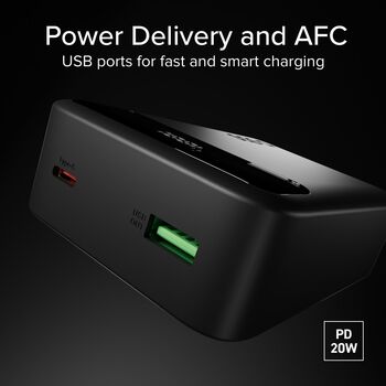 SBS Compact 20.000 mAh ferðahleðsla - Svört