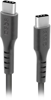 SBS 60 W USB-C í USB-C snúra - Svört, 1,5 metrar