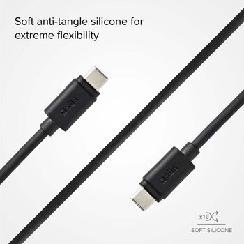 SBS 60 W USB-C í USB-C snúra - Svört, 1,5 metrar