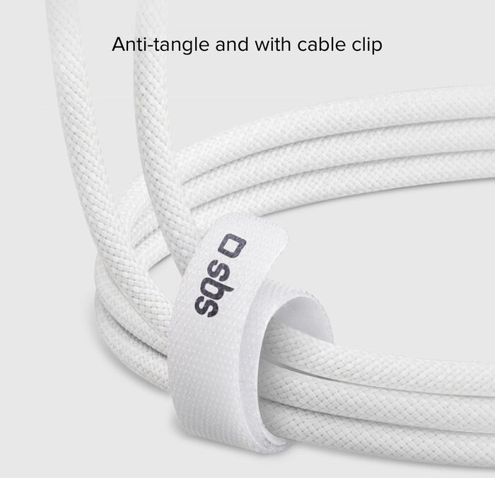 SBS USB-A í USB-C snúra - Grá, 1,5 metrar