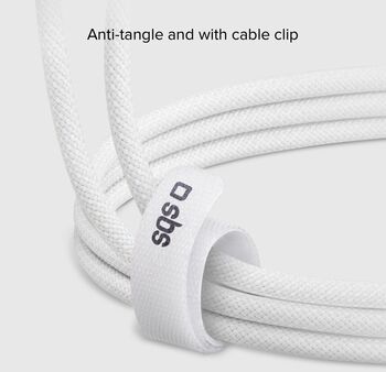 SBS USB-A í USB-C snúra - Grá, 1,5 metrar