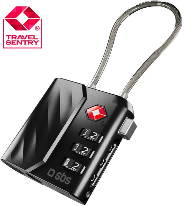 SBS Track Lock ferðalás með Find My - Svartur