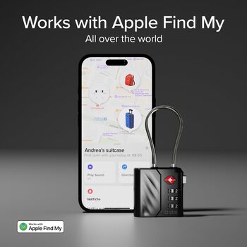 SBS Track Lock ferðalás með Find My - Svartur