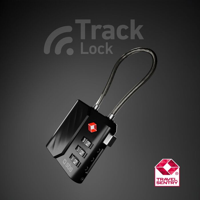 SBS Track Lock ferðalás með Find My - Svartur