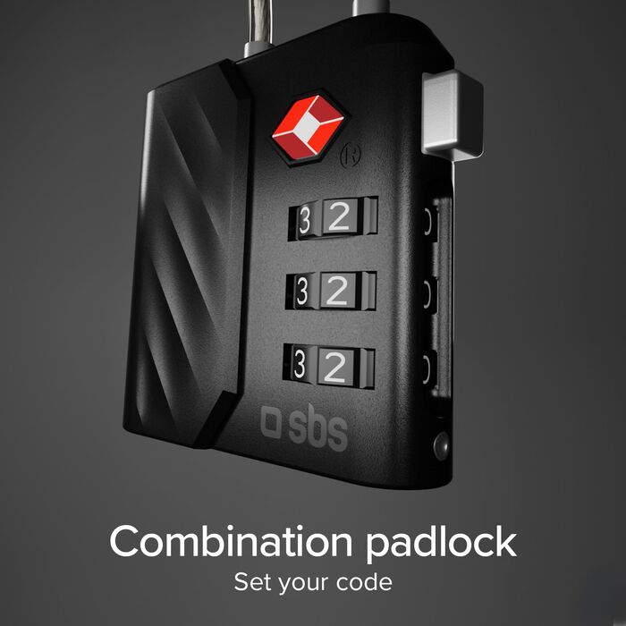 SBS Track Lock ferðalás með Find My - Svartur
