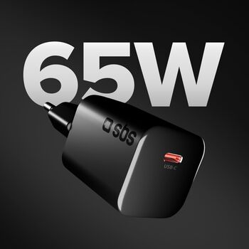 SBS 65 W USB-C GaN hleðslukló - Svört