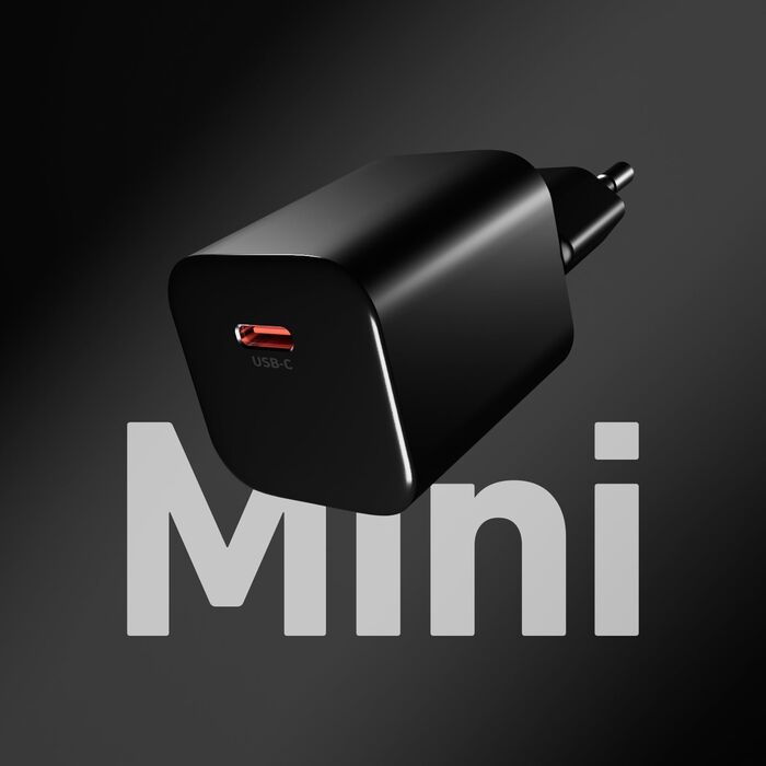 SBS 65 W USB-C GaN hleðslukló - Svört