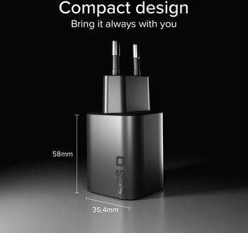 SBS 65 W USB-C GaN hleðslukló - Svört