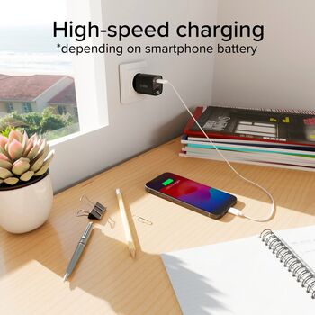 SBS 45 W USB-C GaN hleðslukló með skjá - Svört