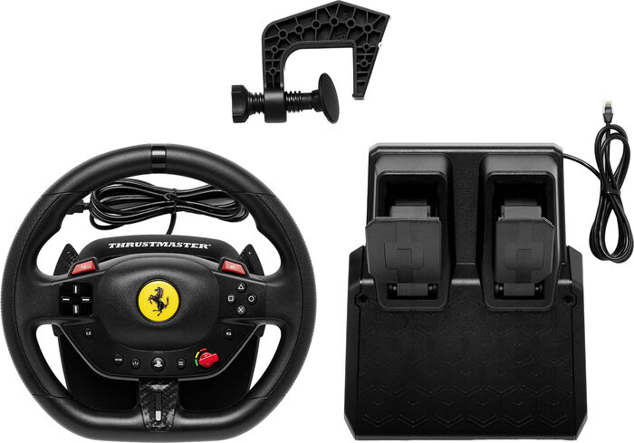 Thrustmaster T98-P Ferrari 296 GTB stýri og pedalar - Svart