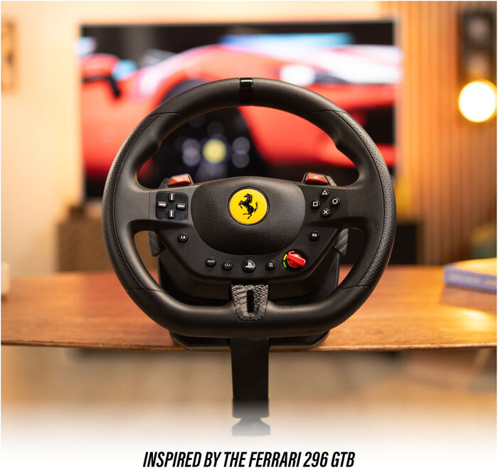 Thrustmaster T98-P Ferrari 296 GTB stýri og pedalar - Svart