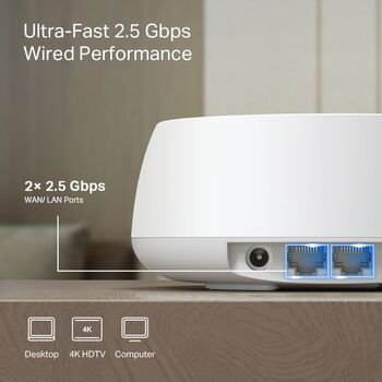 TP-Link Decp BE3600 PRO Wi-Fi 7 Mesh netkerfi - 3 í pakka