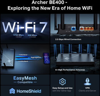 TP-Link Archer BE400 WiFi 7 netbeinir